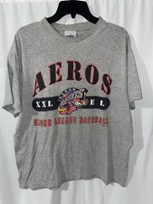 Vintage Akron Aeros MILB Baseball T Shirt Mens Large
