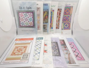 Lot of 12 NEW Quilting Pattern Booklets Traditional Star Paris Cottage Ladder - Picture 1 of 13