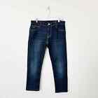 Armani Exchange Size 32 Dark Blue Mid Rise Skinny Jeans Cotton Blend Stretch