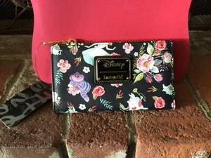 NEW NWT HTF ALICE IN WONDERLAND FLORAL DISNEY LOUNGEFLY WALLET - Picture 1 of 9