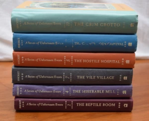 6 Count Lot A Series Unfortunate Events Lemony Snicket 2 4 7 8 9 11 - Imagen 1 de 18