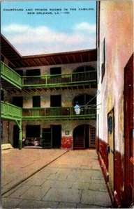 Postal Patio y Células de Prisión Cabildo Nueva Orleans Louisiana LA 1940 8207 - Imagen 1 de 2