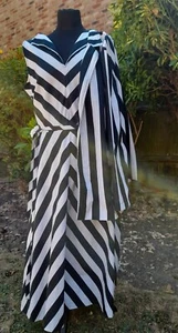 Vintage 70’s Fenno Sport Made in Finland Summer Cotton Blend Dress &Jacket uk20 - Picture 1 of 12