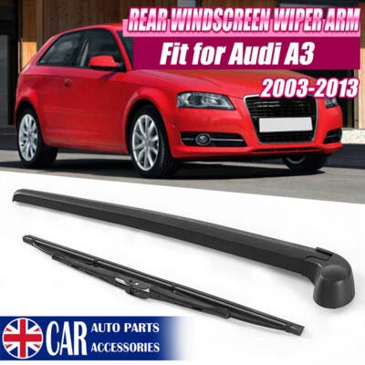 Set For Audi A3 8P Hatchback Rear Windscreen Wiper Arm & Blade Kit 2003-2013 - Image 1 of 4