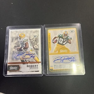 2016 Panini Robert Brooks Auto Emerald Border /49 Green Bay Packers Legends /49 - Picture 1 of 2