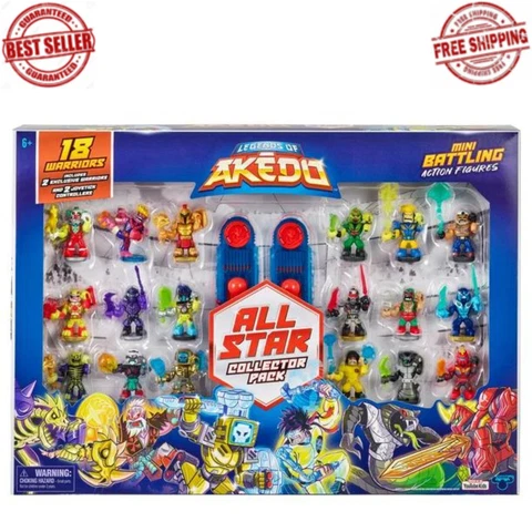Akedo 18-Pack Ultimate Arcade Collector 2.5 inch Action Figure Set +Joysticks Cover
