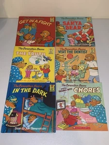 Berenstain Bears Lot of 6 Books Santa, Dentist, The Truth, Chores, Dark, Fight - Picture 1 of 9