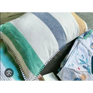 Pottery Barn Kids Colby Streifen Kissenbezug 12 x 16 Neu - Bild 1 von 9
