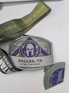 Spartan Ultra Honor Series 2019 Dallas Texas Marathon Medal Finisher Belt Buckle - Picture 1 of 10