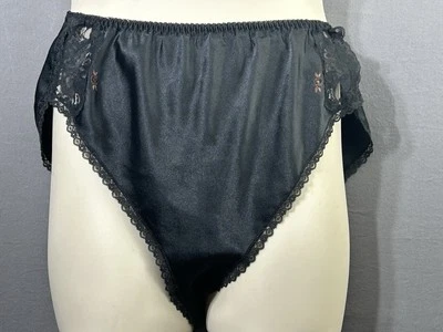 Pantalones Cortos Barbizon Vintage Tap Talla Grande Negros con Borde de Encaje Cintura Alta Foto 1 de 4