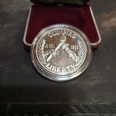 1988 United States Mint Olympic Coins Silver Dollar, Uncirculated With COA - Image 1 of 4