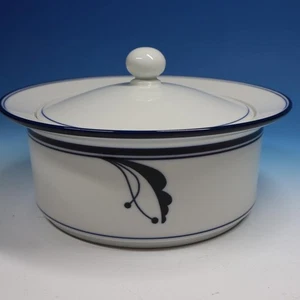 Dansk Flora Bayberry Blue - Round Covered Casserole Bowl - 9½ inches - Picture 1 of 4