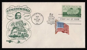 #1108 3c Gunston Hall, Harris FDC **ANY 5=FREE SHIPPING** - Picture 1 of 1