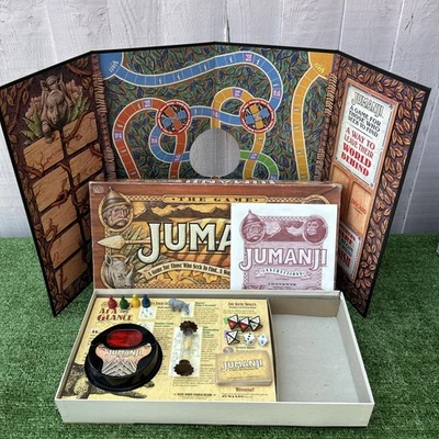 1995 Jumanji Board Game 100% Complete Milton Bradley Robin Williams Movie  - Image 1 of 4