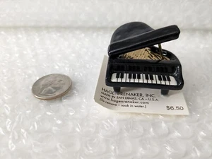 Hagen Renaker Black Piano #808 - New on Original Paper Card Base Made in USA - Picture 1 of 12