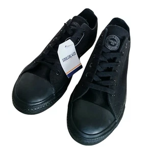 Soulcal & Co Mens Black Canvas Low Top Trainers Size UK 9 / EU 43 / 27.5cm - Picture 1 of 12