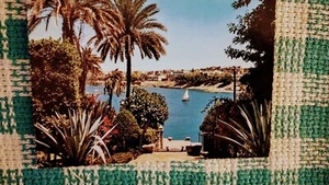 VINTAGE POST CARD ASWAN VIEW OF THE NILE EGYPT. - Picture 1 of 11