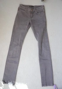 *MAJE "H09 DEVIE"* Jeans DENIM Dark Gray Sz 34 Slim Back Zippered Pockets 0 2 - Imagen 1 de 4