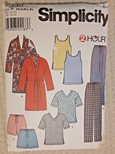 Simplicity Pattern 9330 Misses' Men's Teen Sleepwear Pajamas Sewing Project (H) - Picture 1 of 2