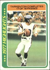 1978 Topps Football Card #5 Fran Tarkenton HL - NM