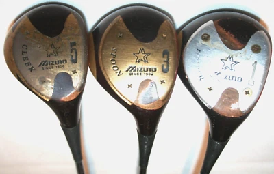 Mizuno Star Persimmon wood set with Apollo AP35 regular flex steel shafts - Image 1 of 4