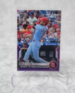 2022 Topps Now Dylan Carlson St. Louis Cardinals Postseason Purple Parallel /25 - Picture 1 of 2