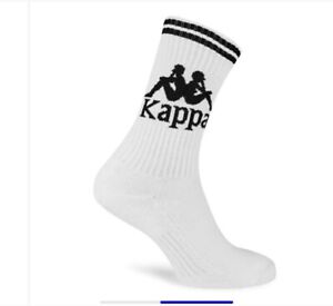 Kappa Socks 3 Pack Retro Festival New Size 8 To 11 U.K. White 90s Style