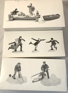 Heritage Village Collection - Skating Party, Lobster Trappers, Blue Star Ice  - Picture 1 of 5