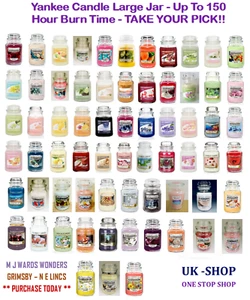 Yankee Candle Large Jar - Up To 150 Hour Burn Time - TAKE YOUR PICK!! - Picture 1 of 132