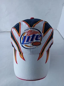 Rusty Wallace #2 Miller Lite Hat White Blue Penske Racing Chase Authentics - Picture 1 of 9