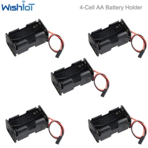 5pcs 6V RC 4 x AA Battery Holder With Futaba Plug For Receiver Cars Heli Planes  - Picture 1 of 6