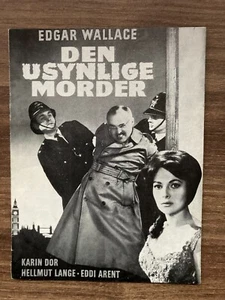 Der Fälscher von London Karin Dor, Hellmut Lange 1961 dänisches Filmprogramm - Bild 1 von 7