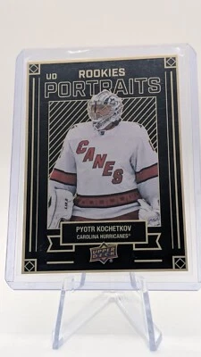 2022-23 UD ROOKIES PORTRAITS PYOTR KOCHETKOV #P-45 CAROLINA HURRICANES - Image 1 of 3