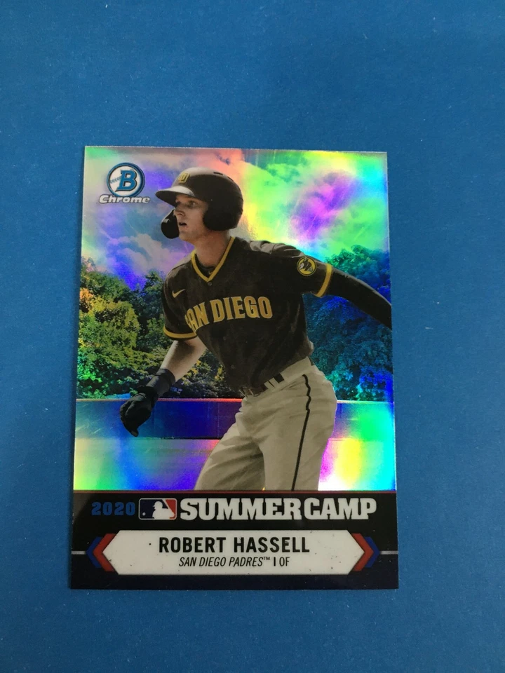 F129,149 2021 Bowman Chrome Summer Camp Refractor ROBERT HASSELL Padres  - Image 1 of 1