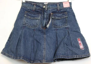 2005 Gymboree Romantic Garden Skort Pleated Denim Pockets Flare Sz 12 - Picture 1 of 10
