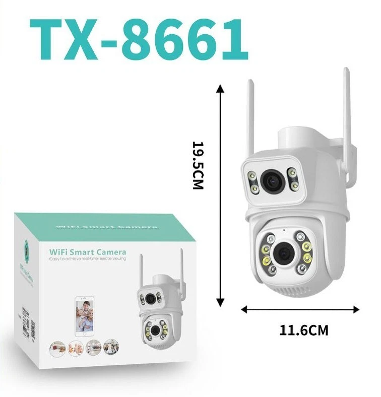 x Telecamera  Sorveglianza WiFi TX-8661 IP66 - 360° Panoramica Full HD 6MP linq - Immagine 1 di 1
