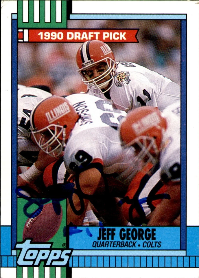 Jeff George Signed 1990 Topps #298 Rookie RC Autographed Colts Illinois 76781 - Image 1 of 1
