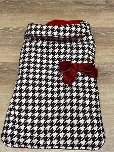 Perfectly Pet Houndstooth Jacket With Red Bow & Lining NWOT Adorable! Large - Picture 1 of 4