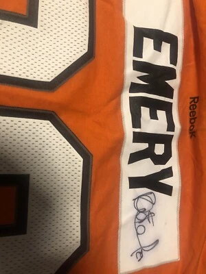 NHL Flyers Ray Emery Autographed Reebok Jersey 2x - Image 1 of 4