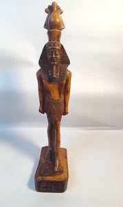 Egyptian Resin Ramses II Ankh Scarab Stone Statute Hand arved 12 3/4" - Picture 1 of 17