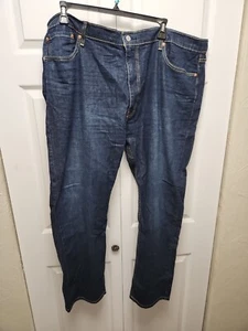 Levi’s 502 Regular Straight Blue Denim Jeans Size 48x32 Pants Stretch - Picture 1 of 5