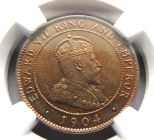 Jamaica KM23 Penny 1904 NGC MS 63. Ex-Rudman. Very rare grade ! - Picture 1 of 3