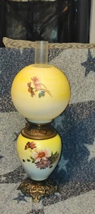 handbemalte floral mit dem Wind weg Öllampe selten Vintage - Bild 1 von 4