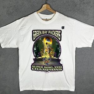 Vintage Green Bay Packers 1997 Super Bowl T Shirt Starter Men’s Large Deadstock