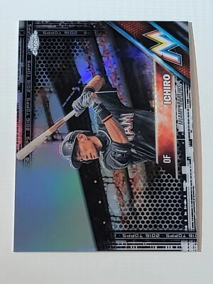 2016 Topps Chrome ICHIRO SUZUKI Black Refractor #116 HOF MVP Mariners - Image 1 of 2