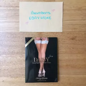 Honey Birdette SMALL Bridal Ivory Suspender Thigh High Stocking BNWT White Lace - Picture 1 of 3