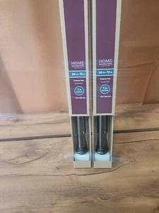 Home Decorators Collection 36-72" Telescoping 1" Drapery Rod Gunmetal Finish 2PK - Picture 1 of 1
