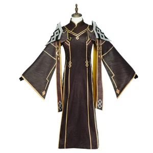 New popular Genshin Impact Zhongli Cosplay Costume Outfits Halloween suit - Picture 1 of 10