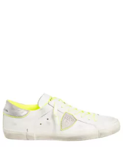 Philippe Model sneakers men prsx PRLU-VN06 Blanc - Jaune leather logo detail - Picture 1 of 4