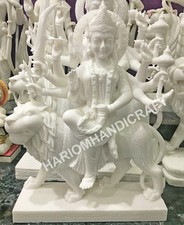 42" Marble White Durga Maa Statue Handmade Idol Religious Navratri Gifts E1435